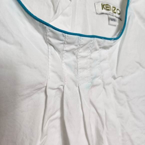 Kenzo Colorful Stitched Butterfly Girls Dress In White Size 6A - Picture 4 of 8